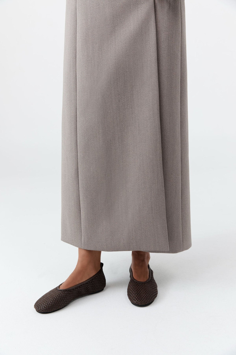 ST. AGNI Lattice Weave Ballet Flat - Coffee outlook