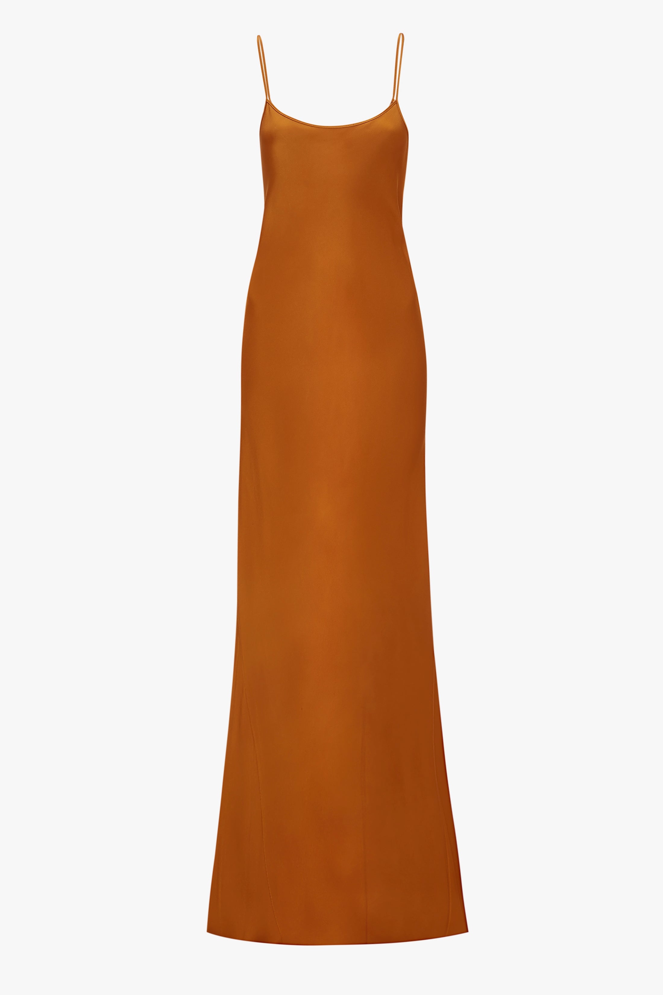 Floor-Length Cami Dress in Ginger - 1