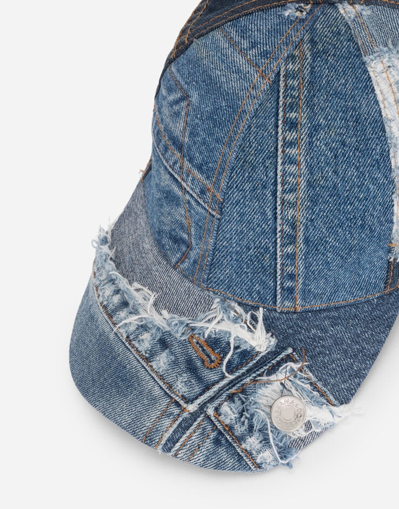 Dolce & Gabbana Denim patchwork baseball cap outlook