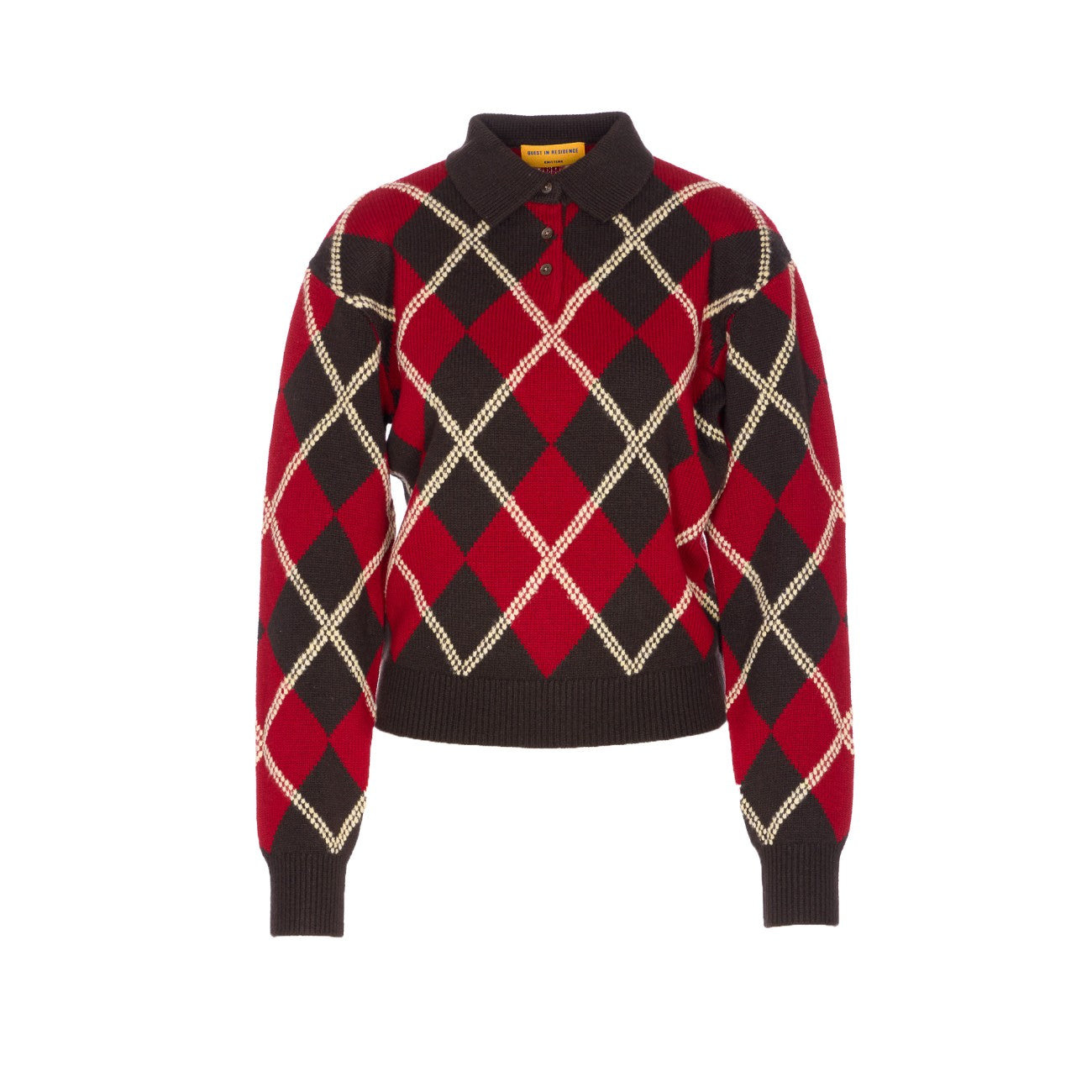 Guest In Residence Women Collegiate Argyle Polo - 1