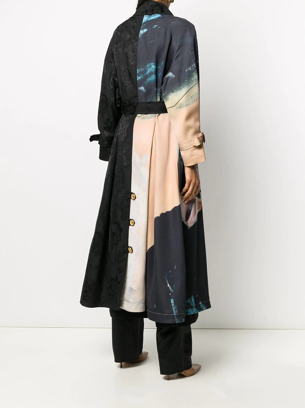 printed trench coat - 4