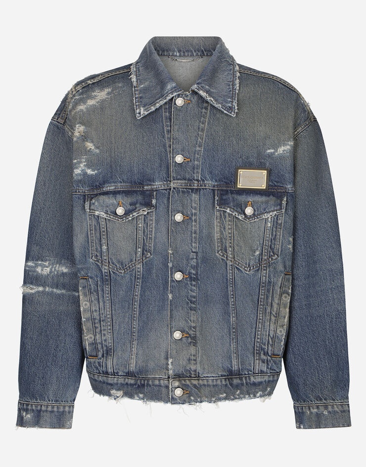 Mid blue wash denim jacket - 4