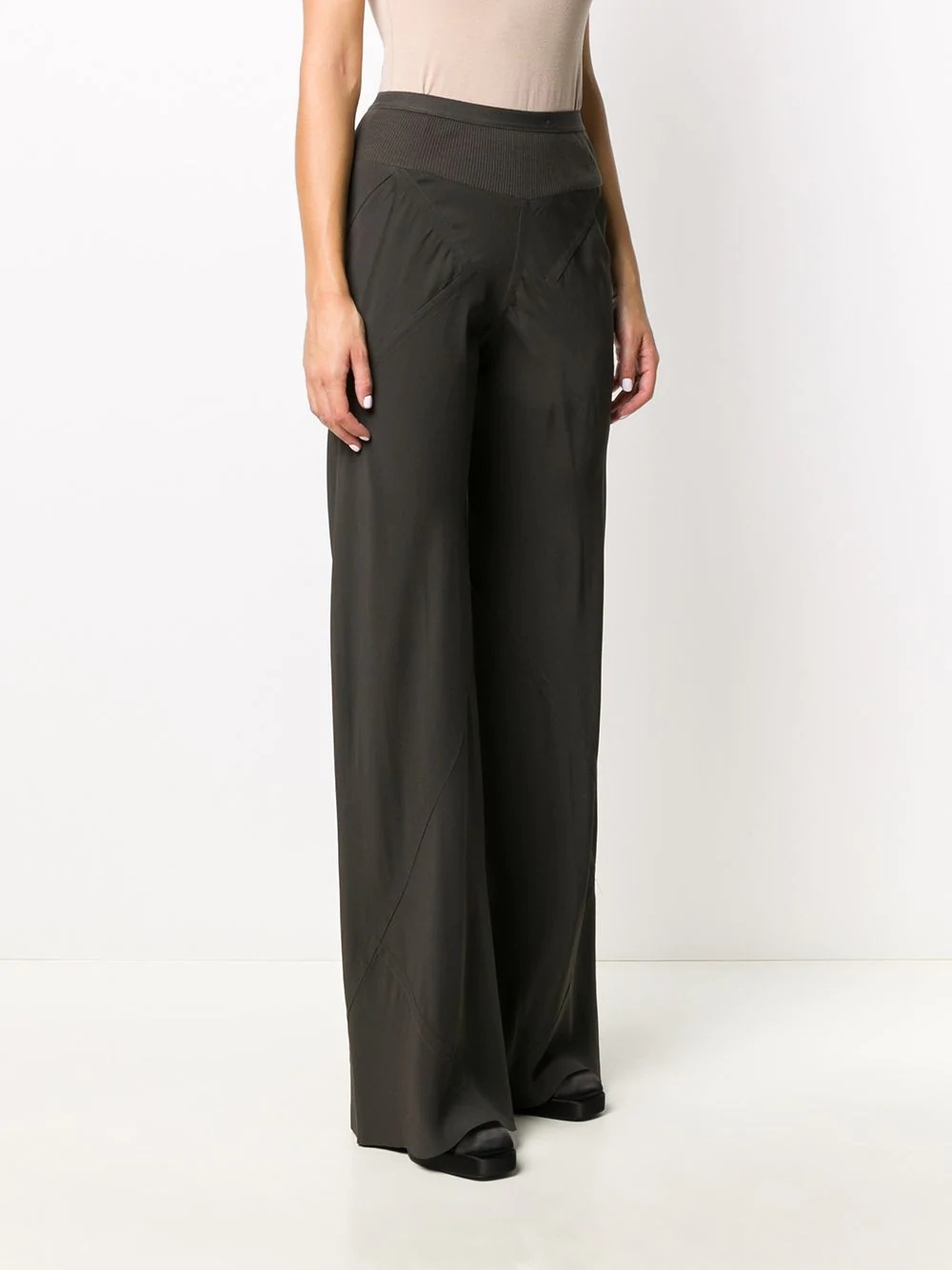 mid-rise flared trousers  - 3