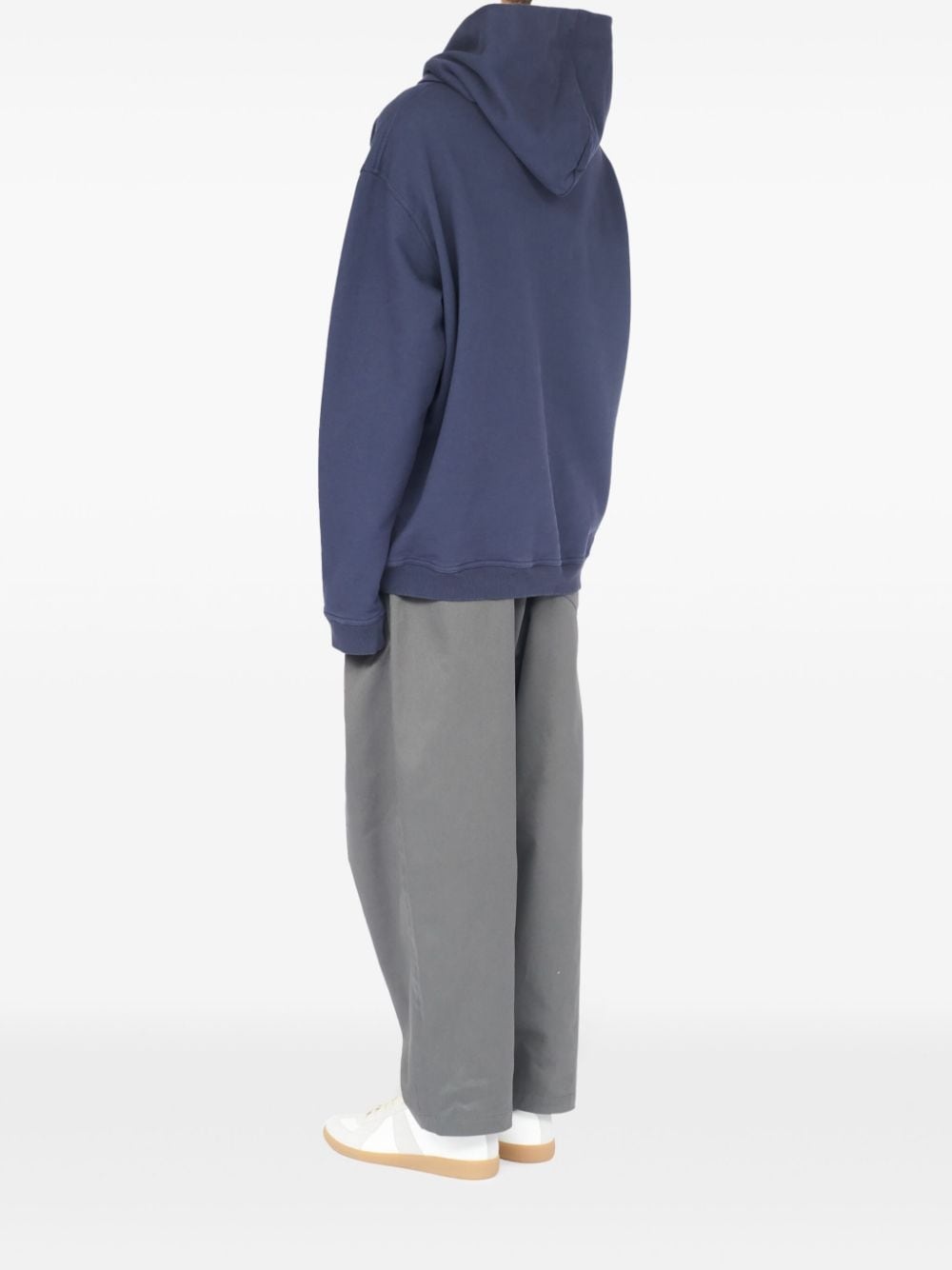 logo-embroidered cotton hoodie - 5