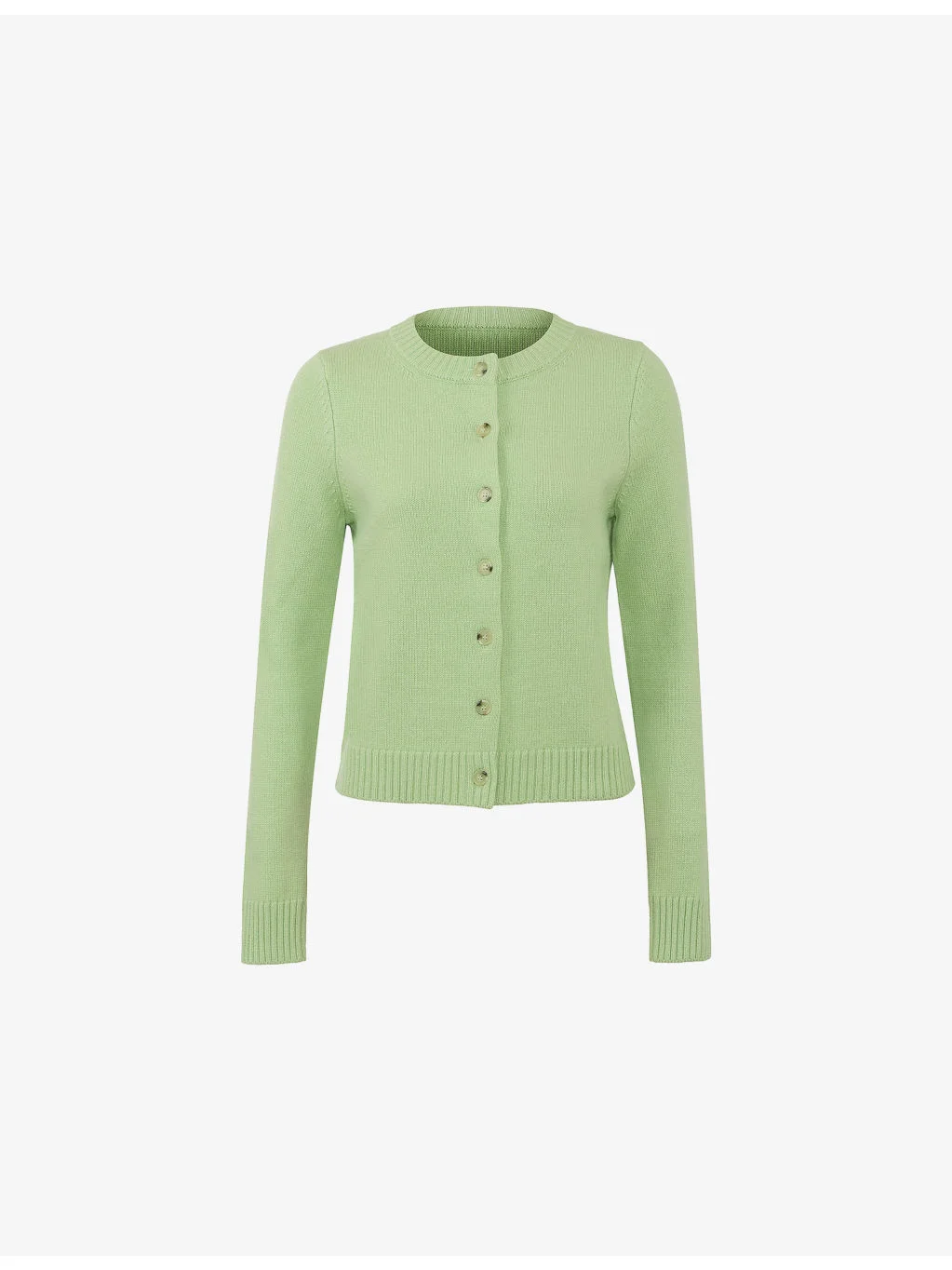 Signature Round-Neck Wool-Blend Cardigan - 1