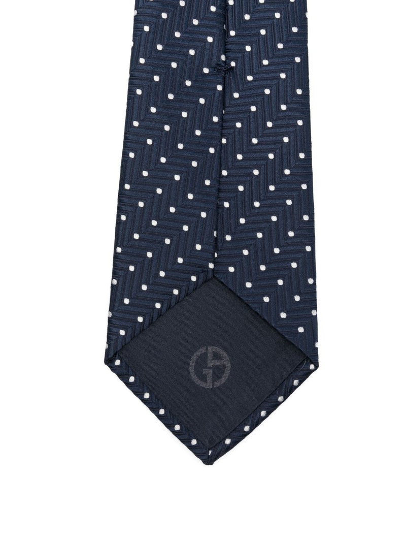 GIORGIO ARMANI herringbone-patterned silk tie outlook