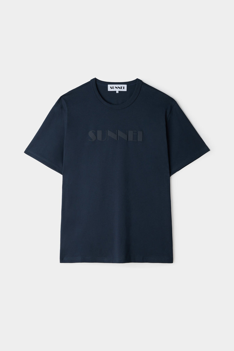BIG LOGO SPRAYED T-SHIRT / dark blue 1