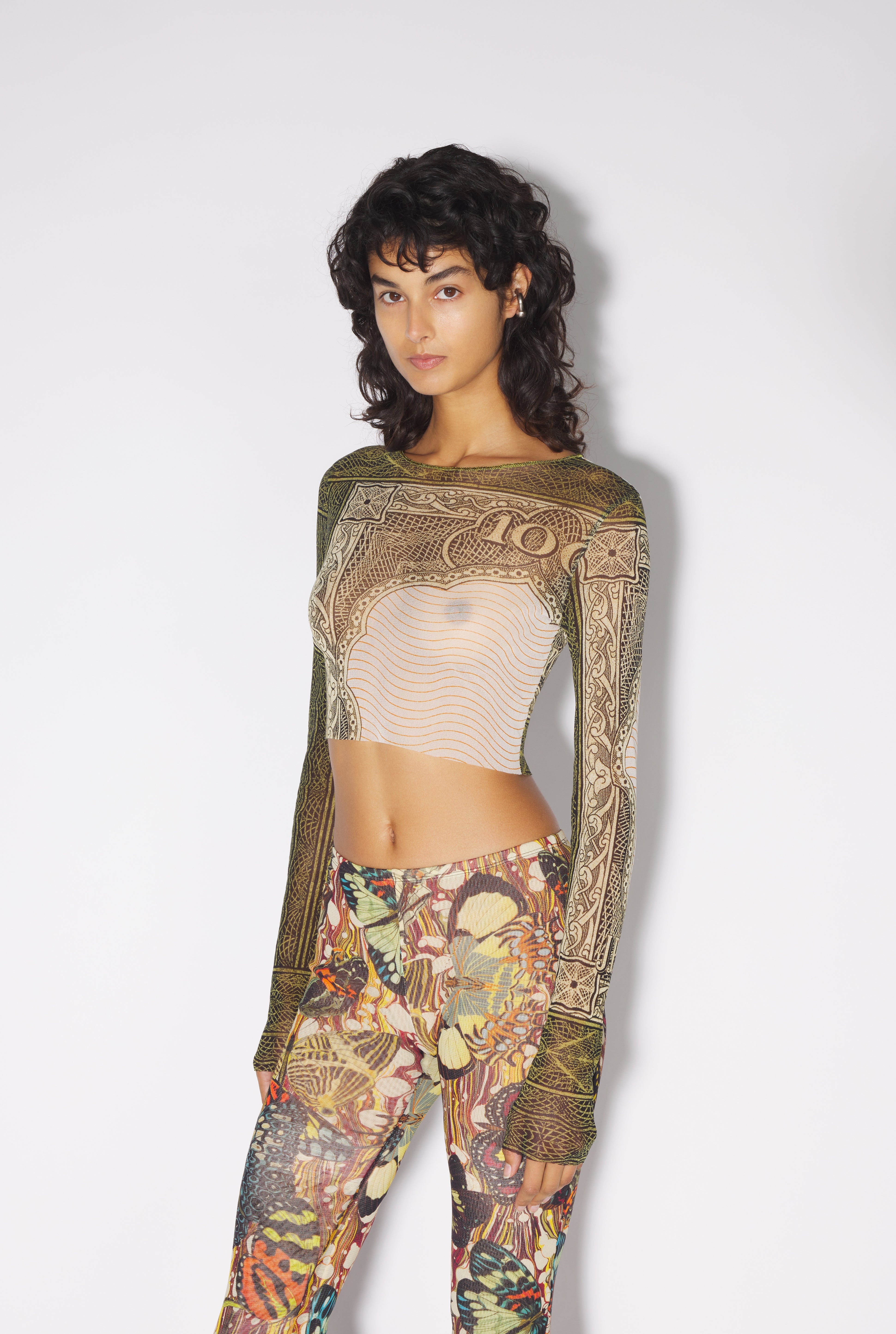 THE GREEN CARTOUCHE CROP TOP - 1