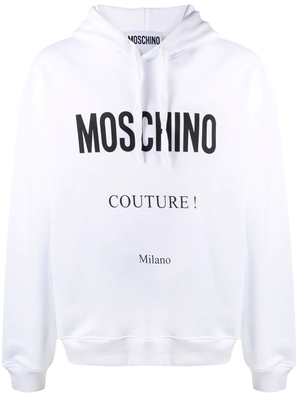 logo-print cotton hoodie - 1