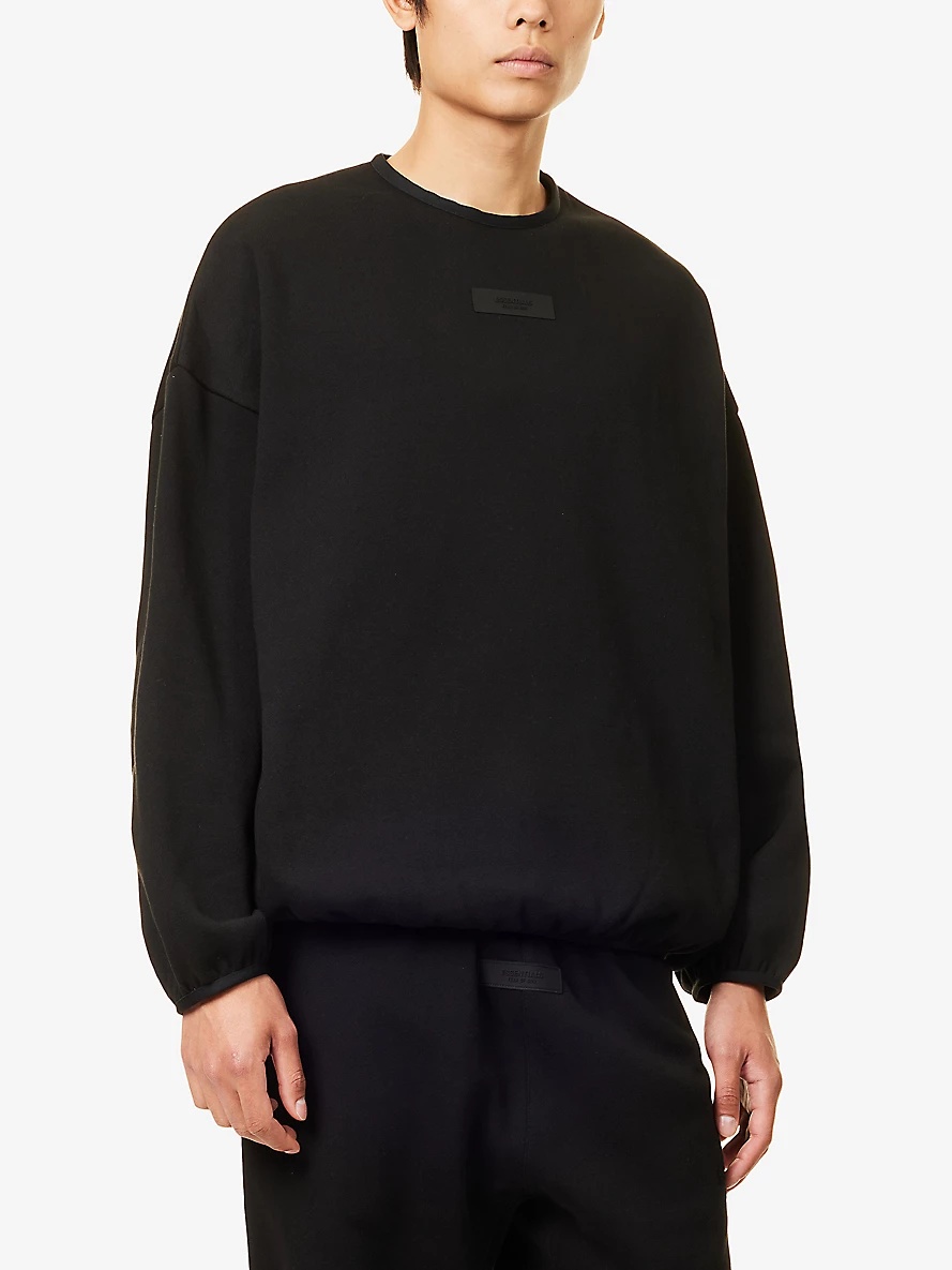 ESSENTIALS brand-patch cotton-blend sweatshirt - 3