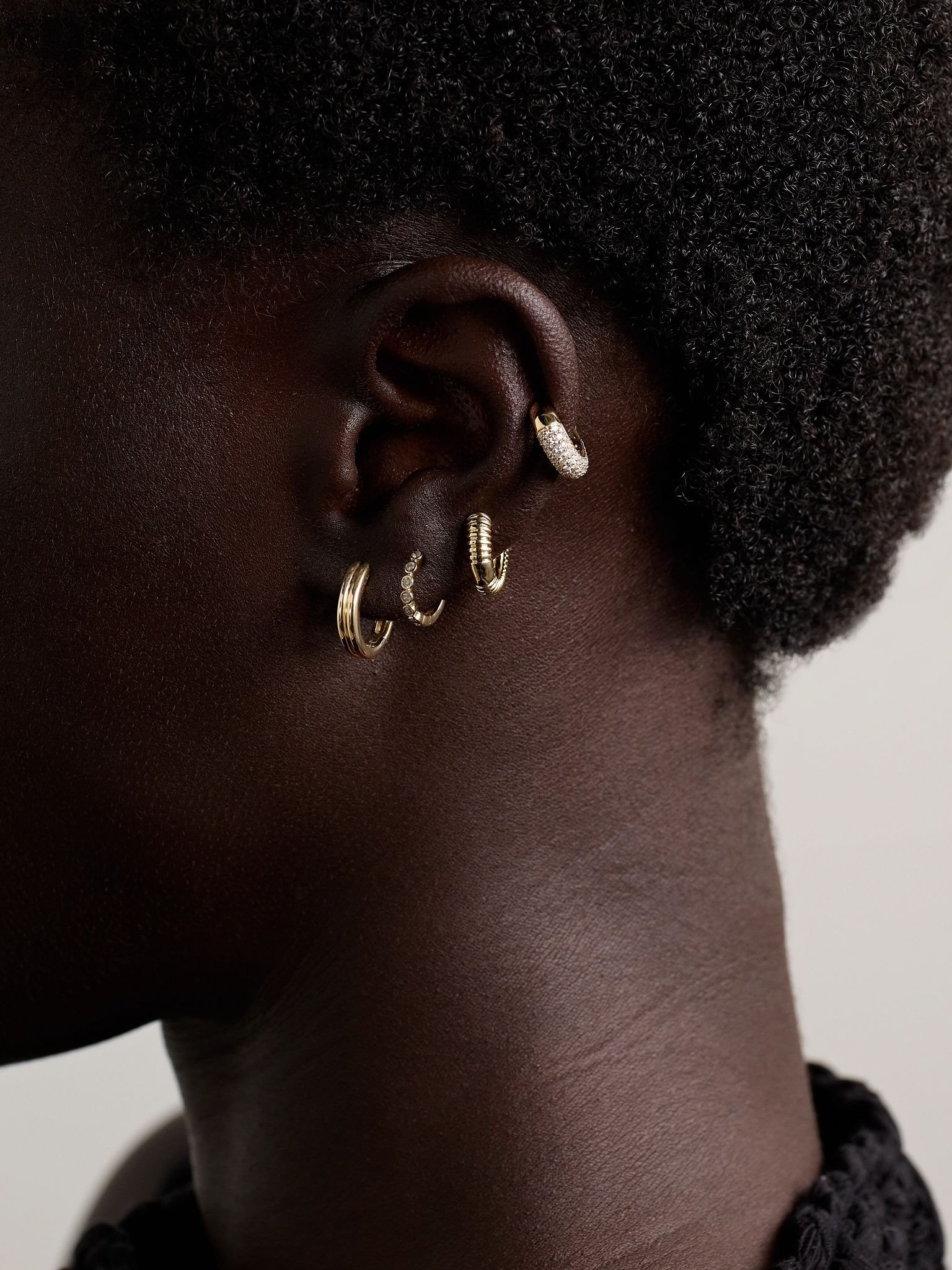 Essential 14-karat gold hoop earrings Gold - 4