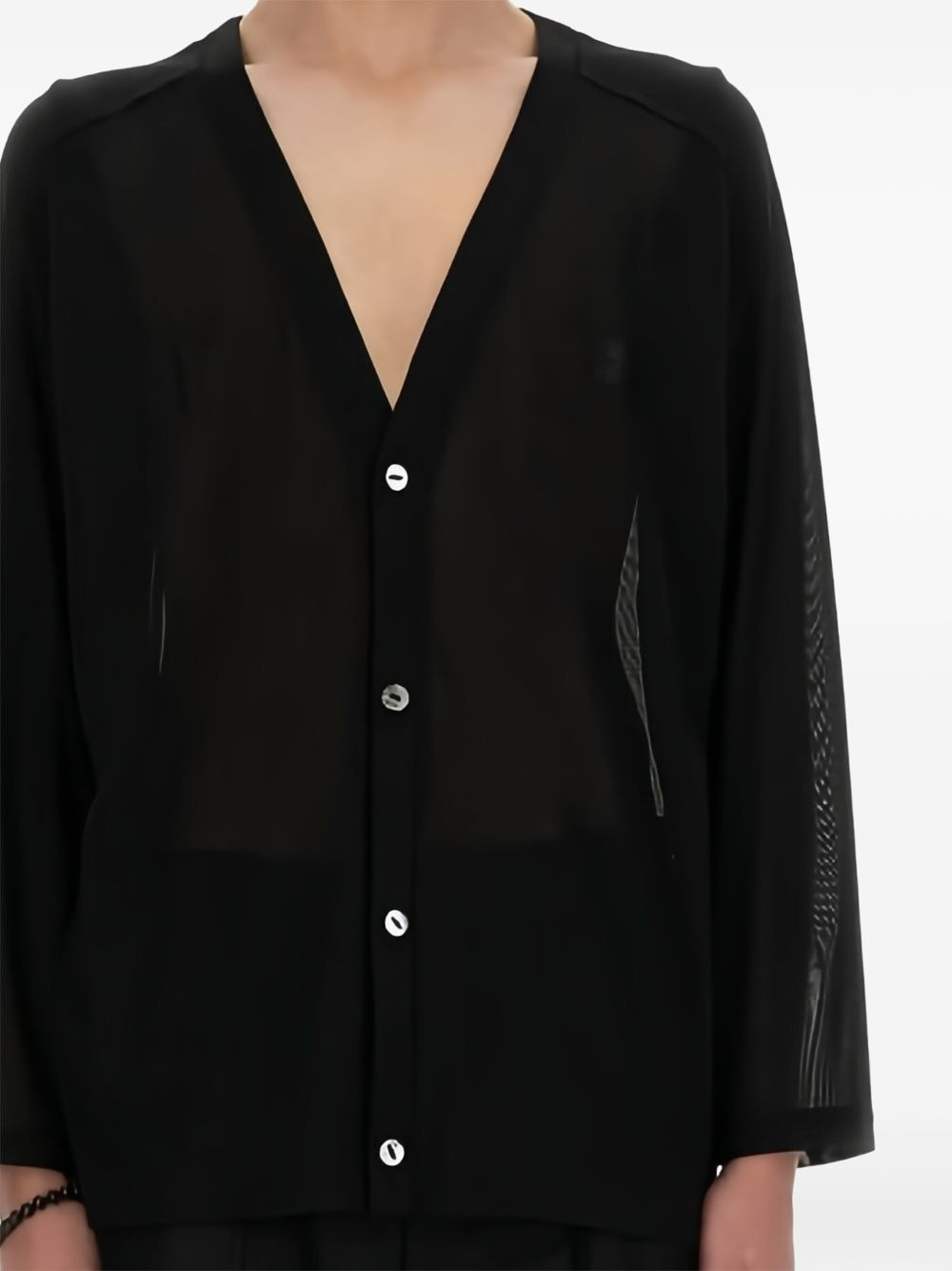 V-neck button cardigan - 2