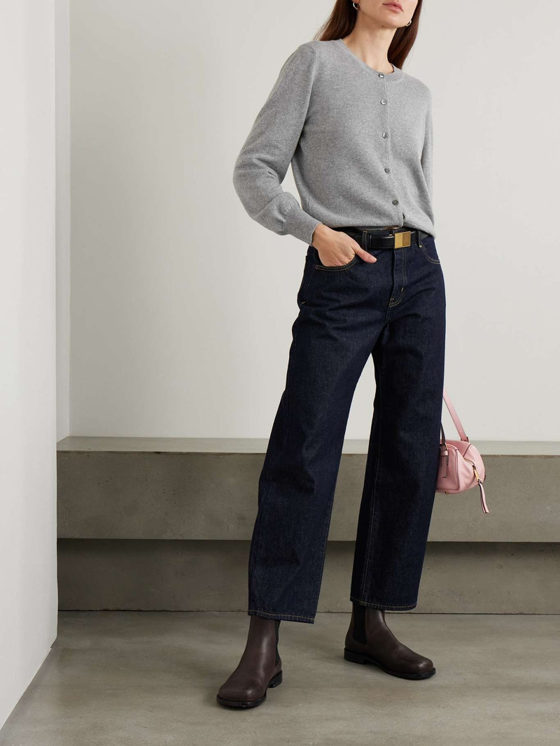 &DAUGHTER Enya mélange cashmere and cotton-blend cardigan Gray outlook
