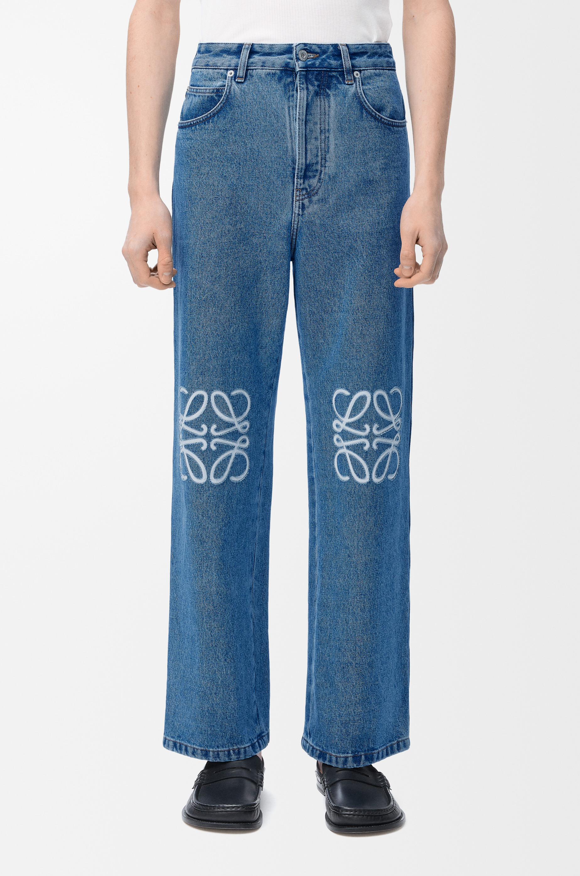 Anagram baggy jeans in denim - 3