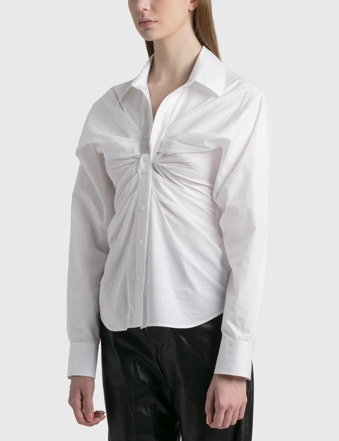 OPEN TWISTED FRONT PLACKET SHIRT - 2