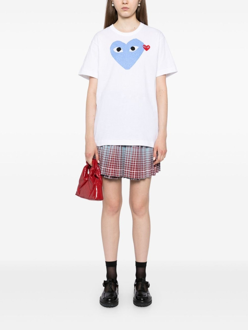 Comme des Garçons PLAY signature heart motifcotton T-shirt outlook