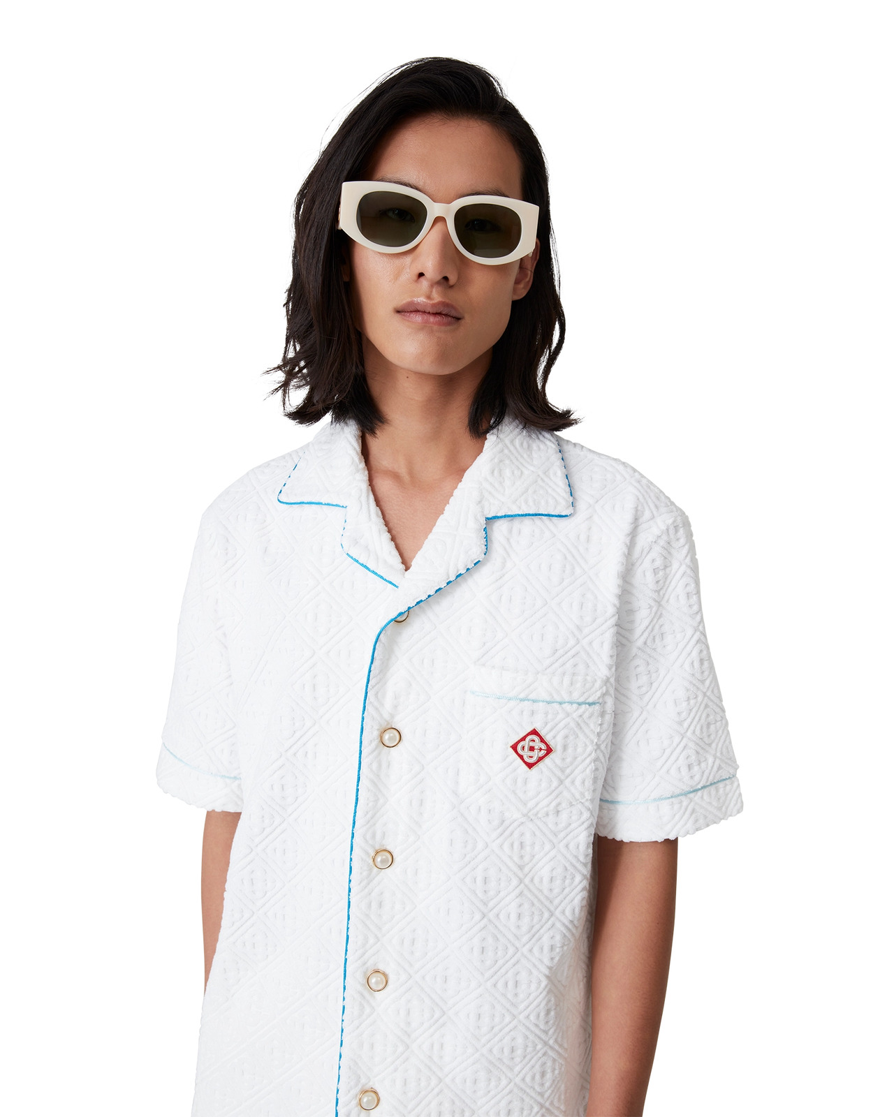Tennis Stripe Towelling Shirt | Casablanca Paris - 5