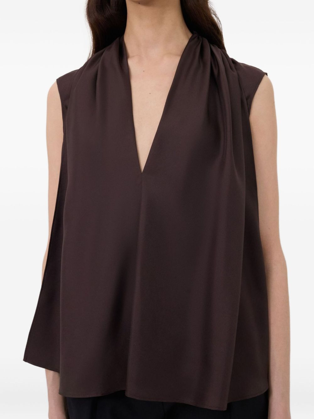 Sade gathered sleeveless blouse - 5