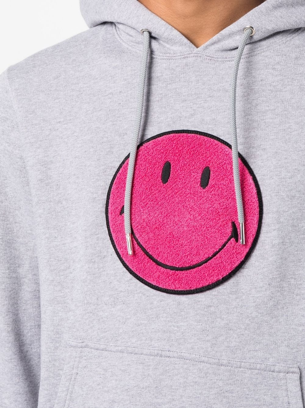 Smiley patch pullover hoodie - 5