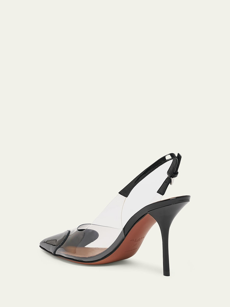 Alaïa Coeur Clear Patent Heart-Toe Slingback Pumps outlook