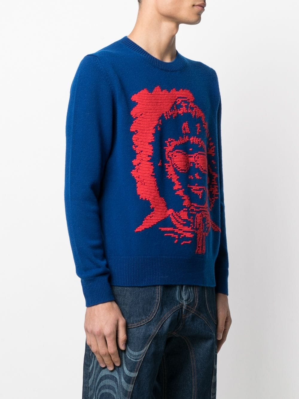 embroidered crew-neck jumper - 3