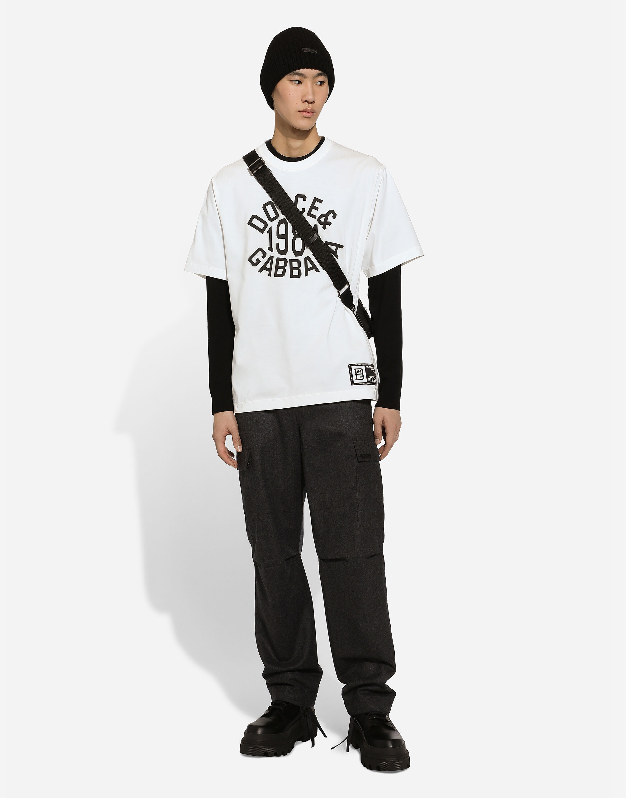 Cotton T-shirt with logo print - 3