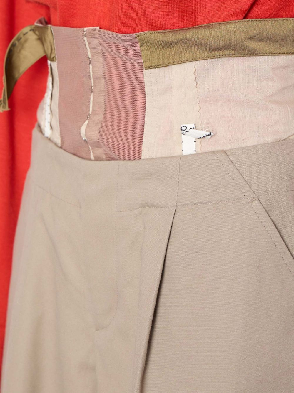 pleated panelled shorts - 3