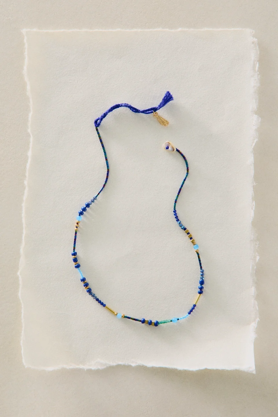 Muse Semi-Precious Short Beaded Layering Necklace - 1