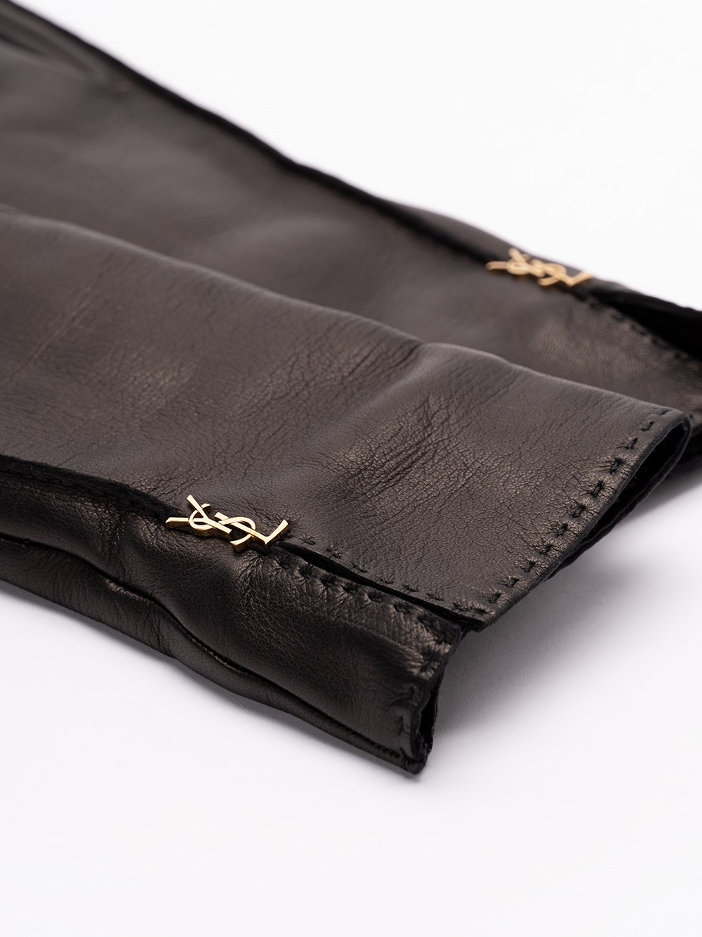 SAINT LAURENT `Petit Logo` Gloves | spinnaker | REVERSIBLE
