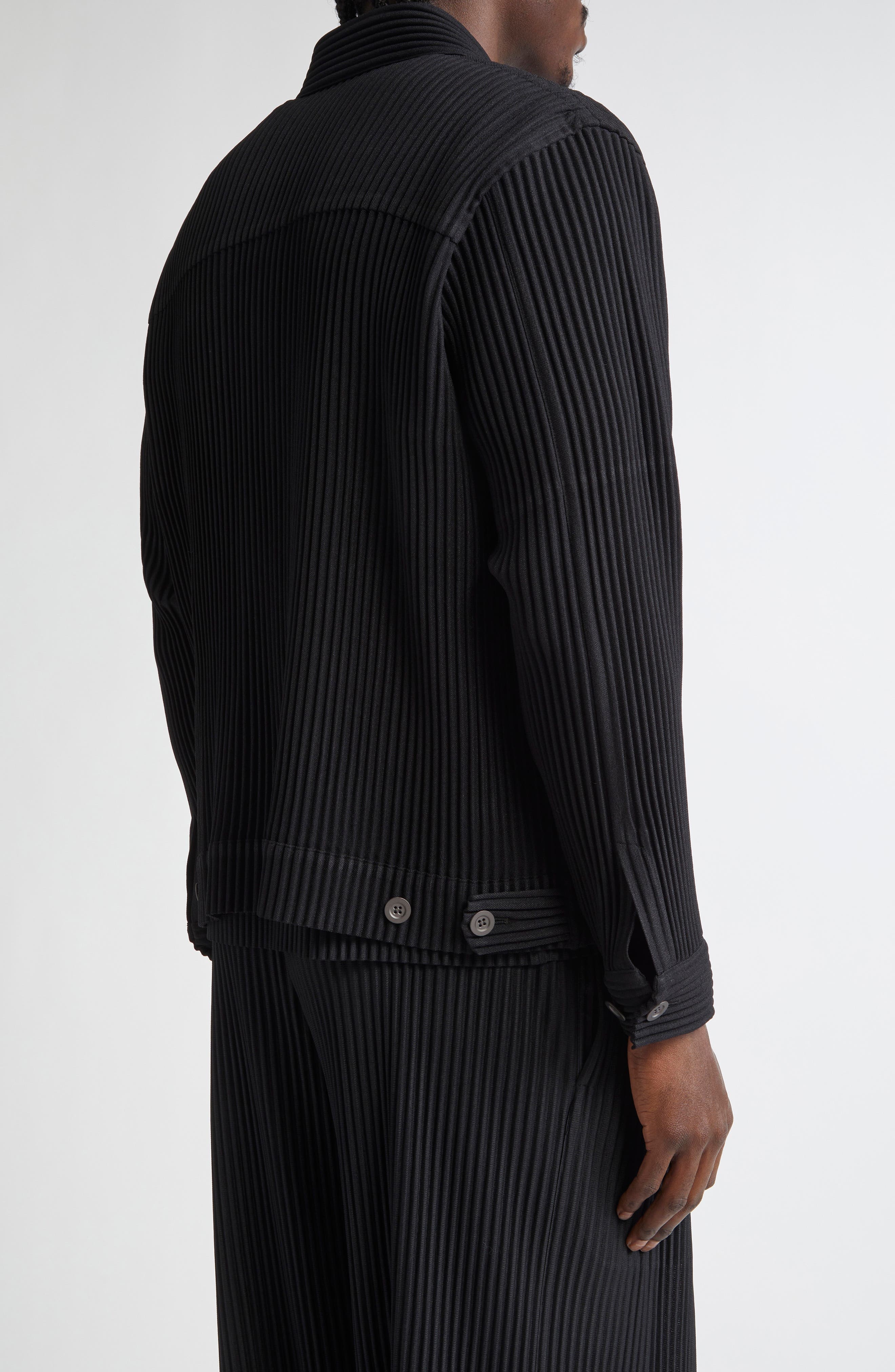 Homme Plissé Issey Miyake Light Shirt Jacket in Black at Nordstrom - 2