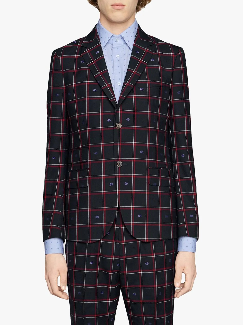 Cambridge GG checked blazer - 3