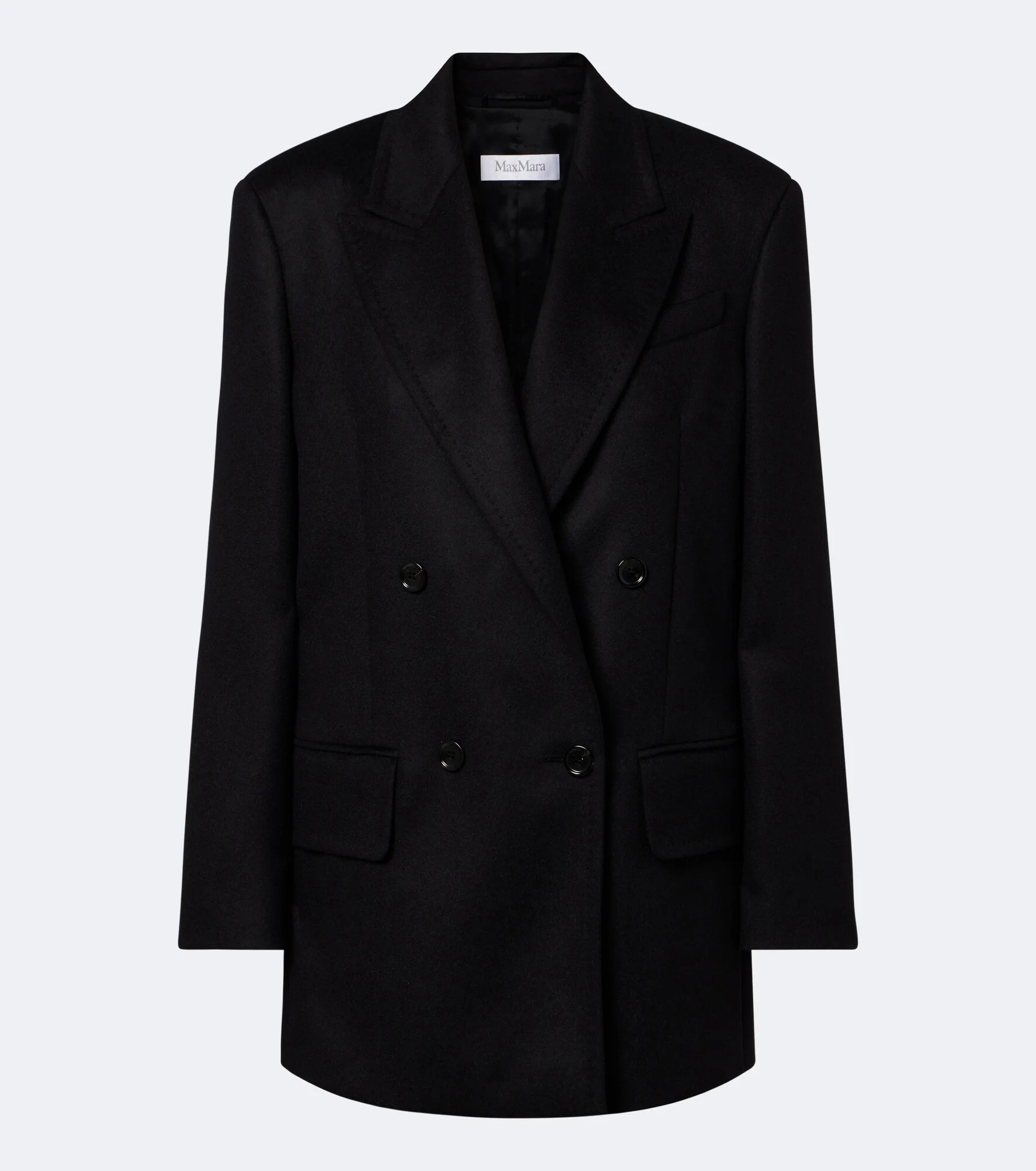 Double-breasted camel hair blazer - 1