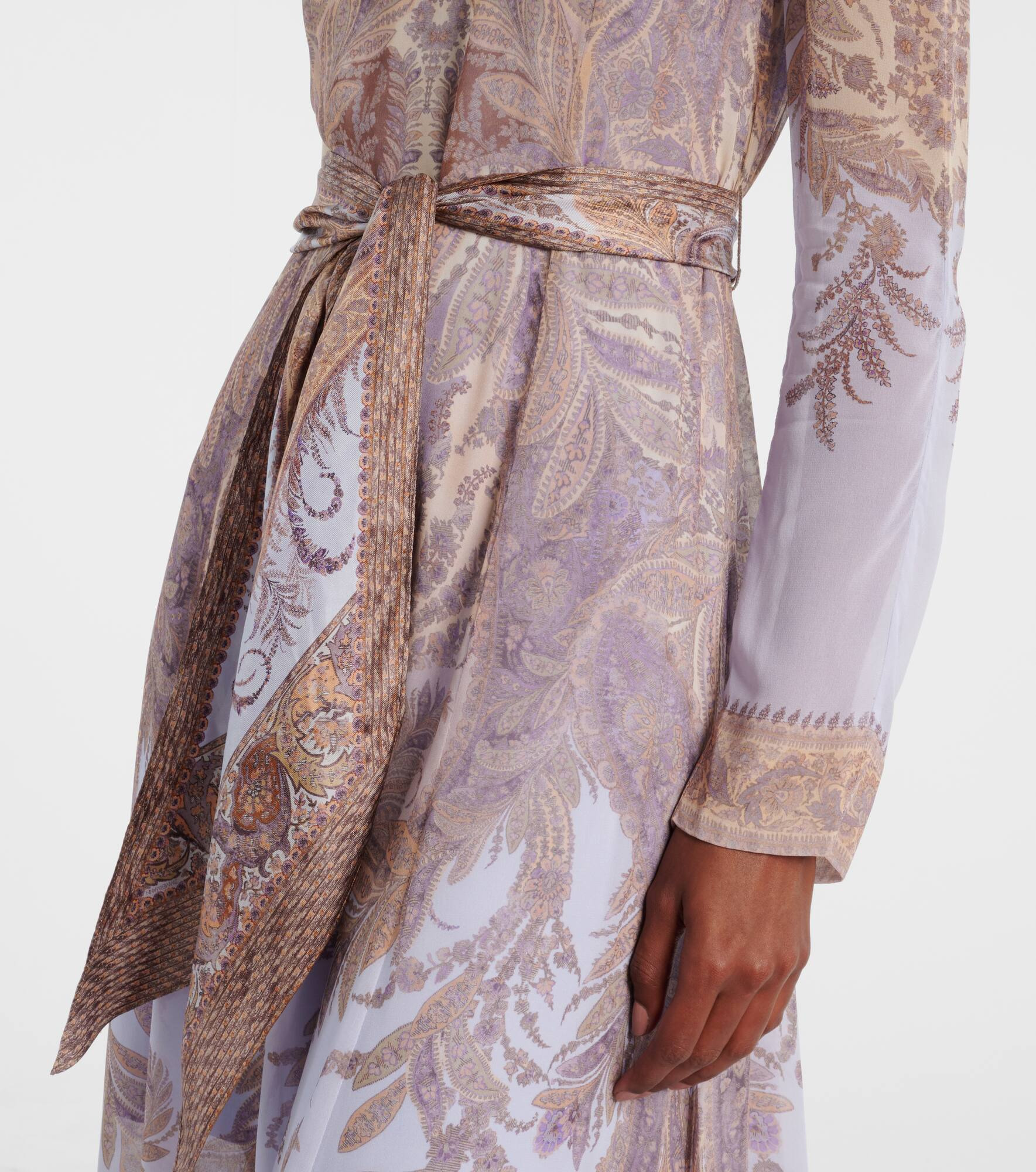 Hypnotic belted paisley maxi dress - 5