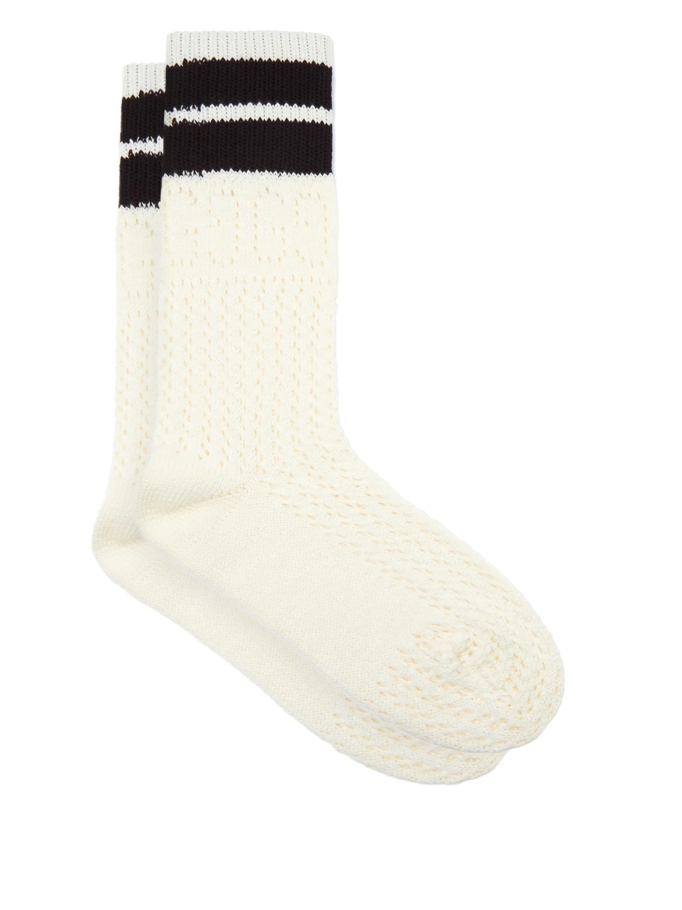 GG-eyelet cotton-blend socks - 1