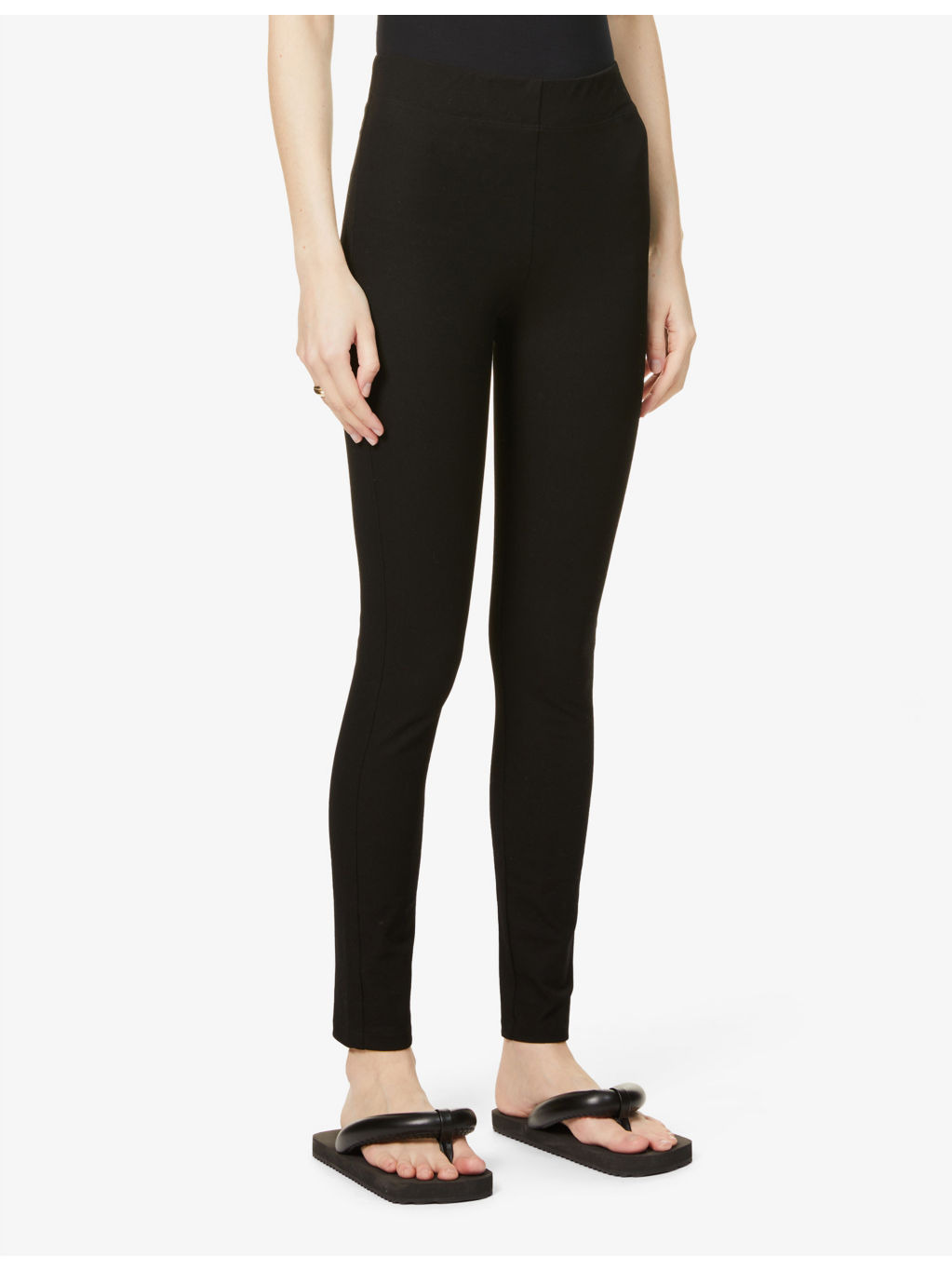 Gabardine mid-rise stretch-woven leggings - 3