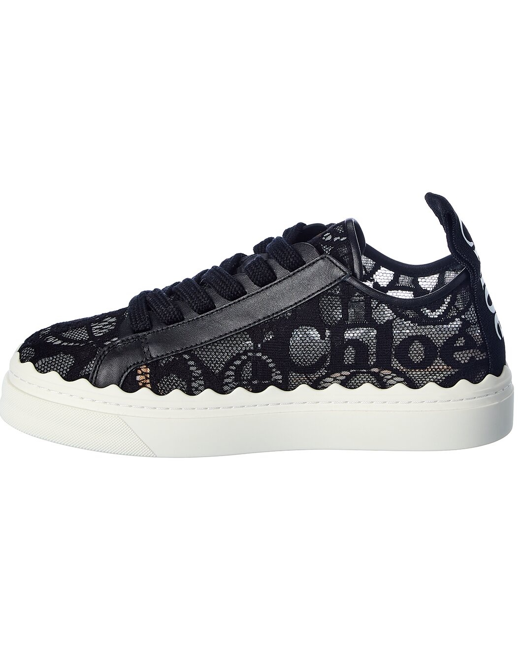 Chloé Lauren Lace & Leather Sneaker - 2