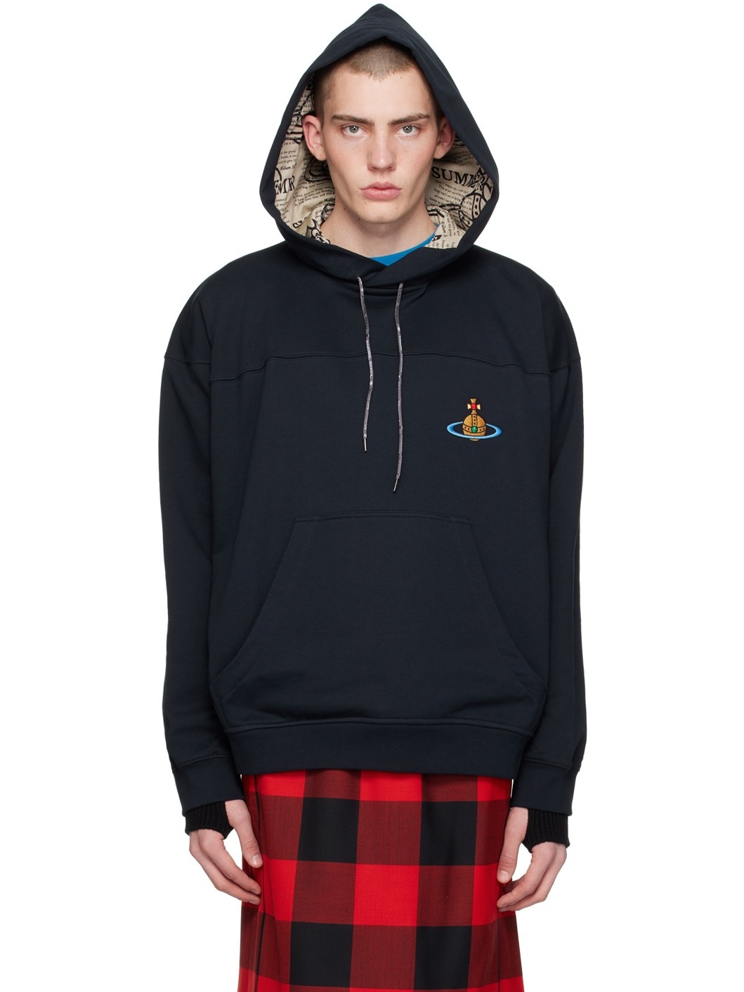Vivienne Westwood Navy Fresh Hoodie | ssense | REVERSIBLE