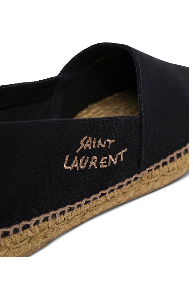Saint Laurent embroidered espadrilles in canvas - 3