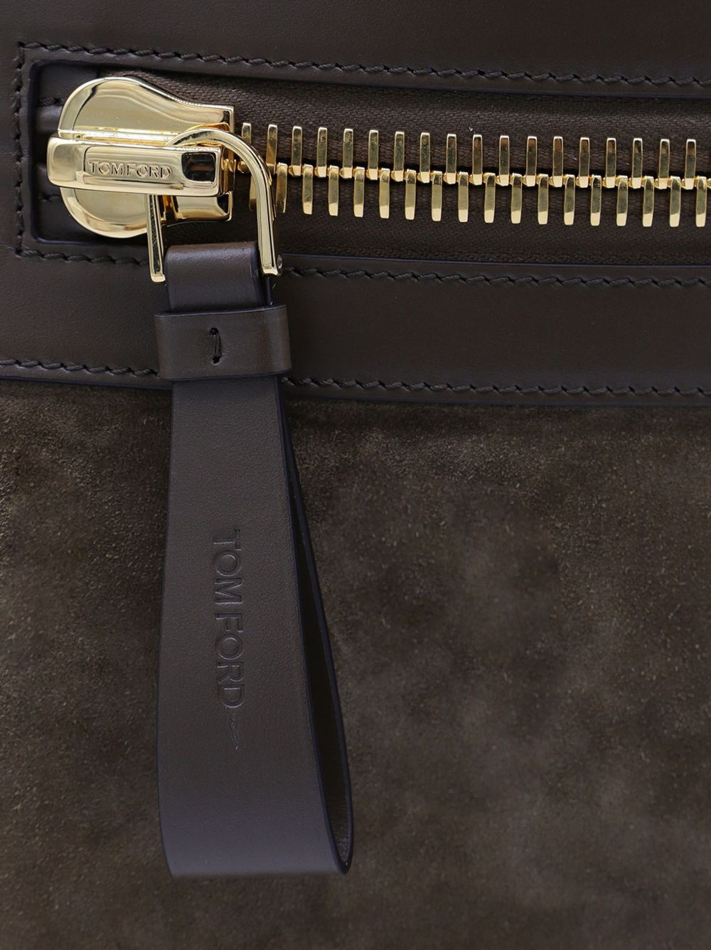 suede zip backpack - 4