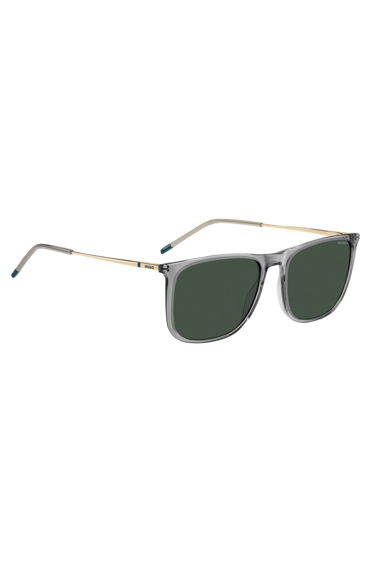 TRANSPARENT-ACETATE SUNGLASSES WITH GOLD-TONE TEMPLES - 4