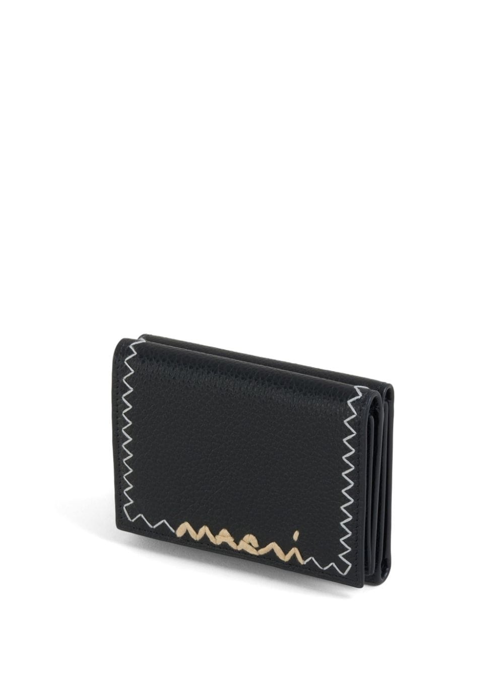 logo-embroidered leather wallet - 4