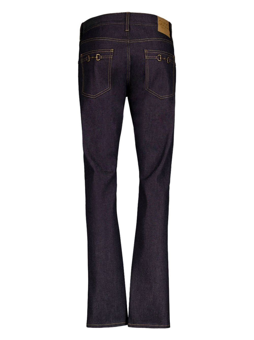 contrast-stitching tapered-leg jeans - 2