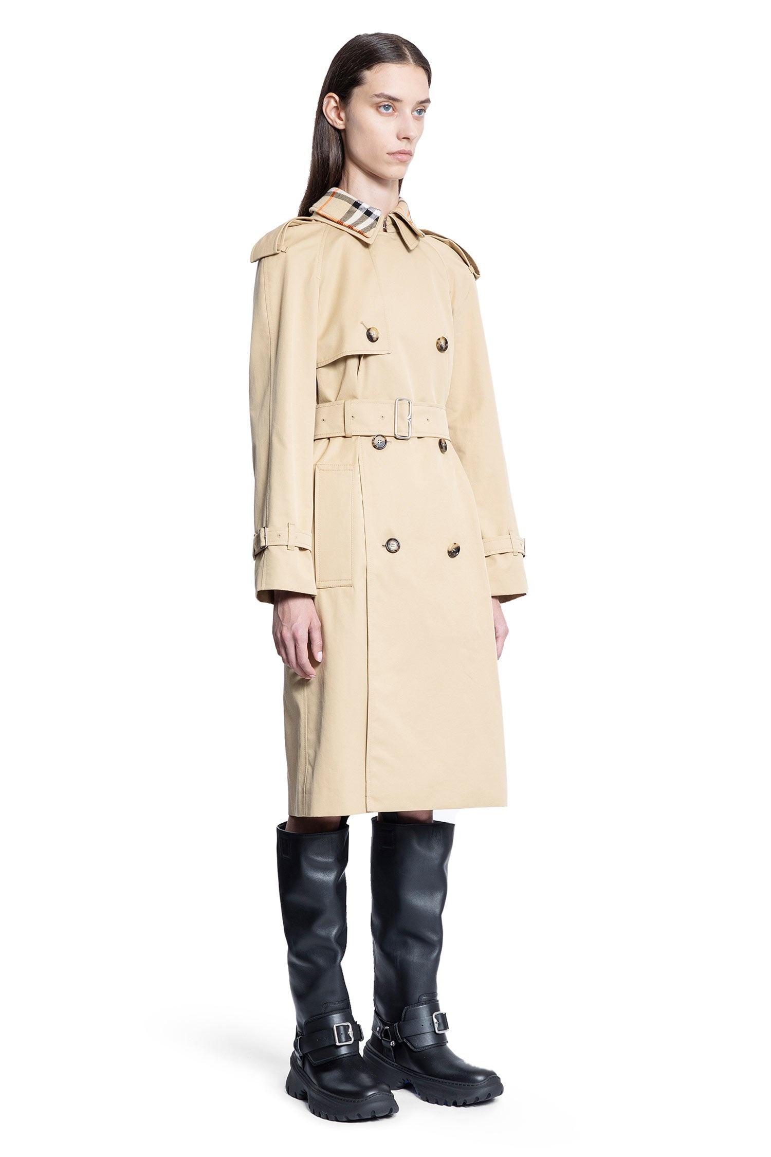 Burberry Long-Detachable-Collar-Gabardine-Trench-Coat