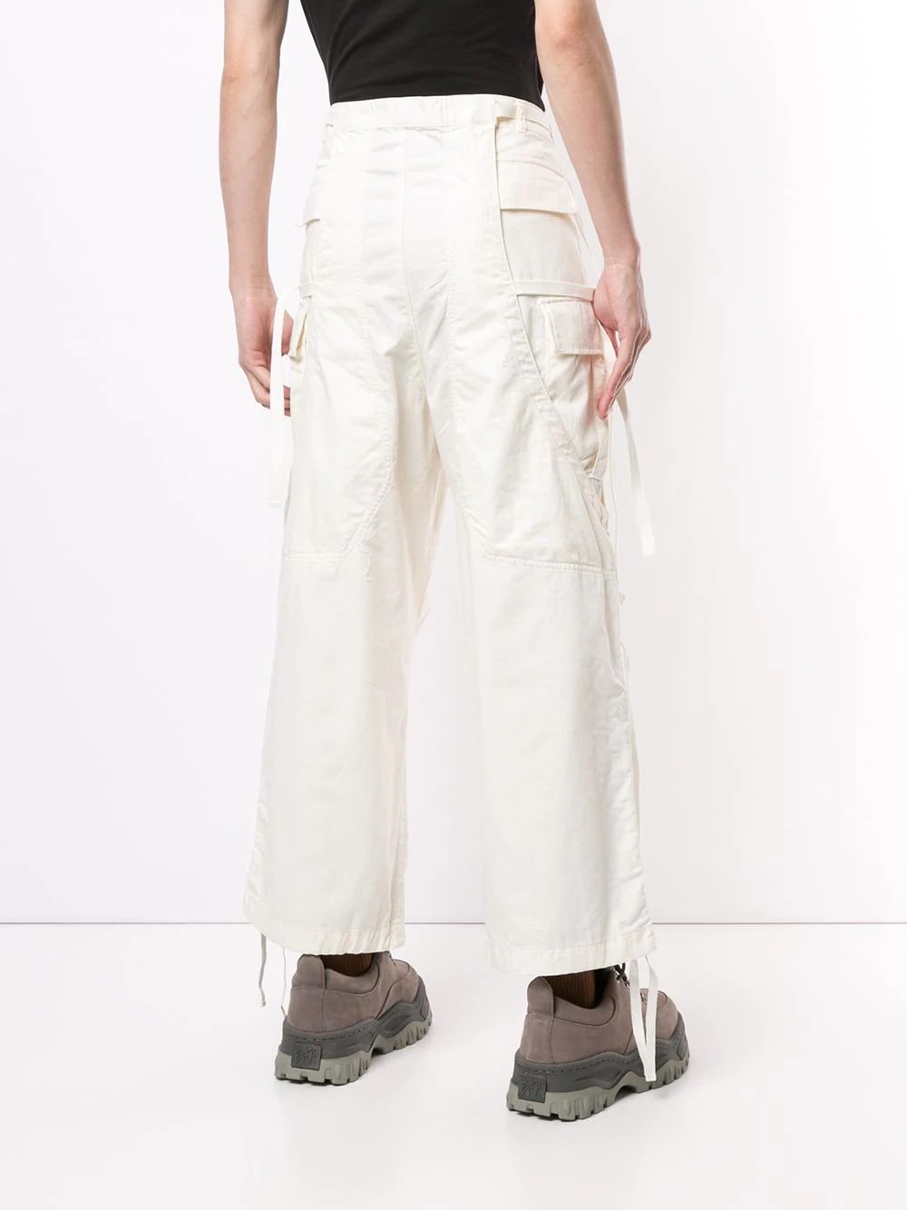 wide-leg cargo trousers - 4