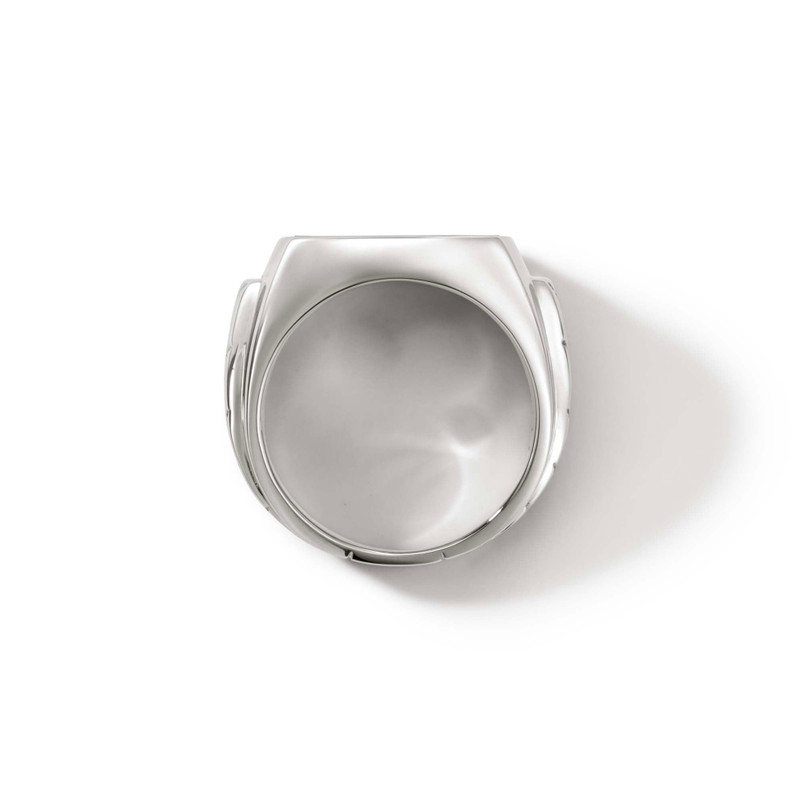 Carved Signet Ring, Sterling Silver 3