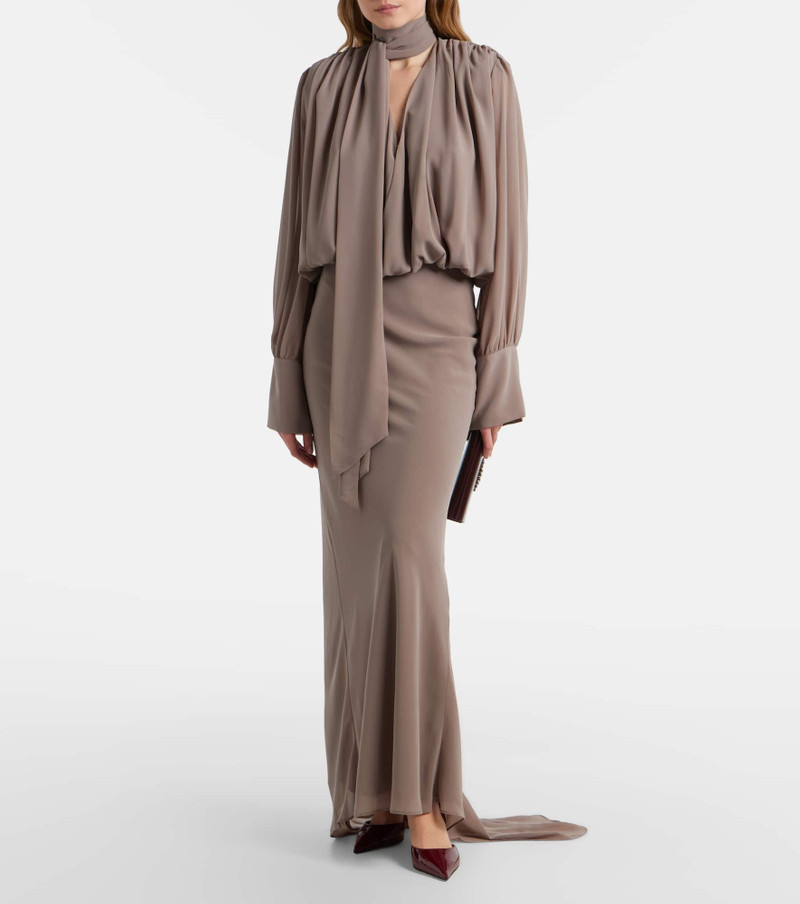 ROTATE Scarf-detail maxi dress outlook