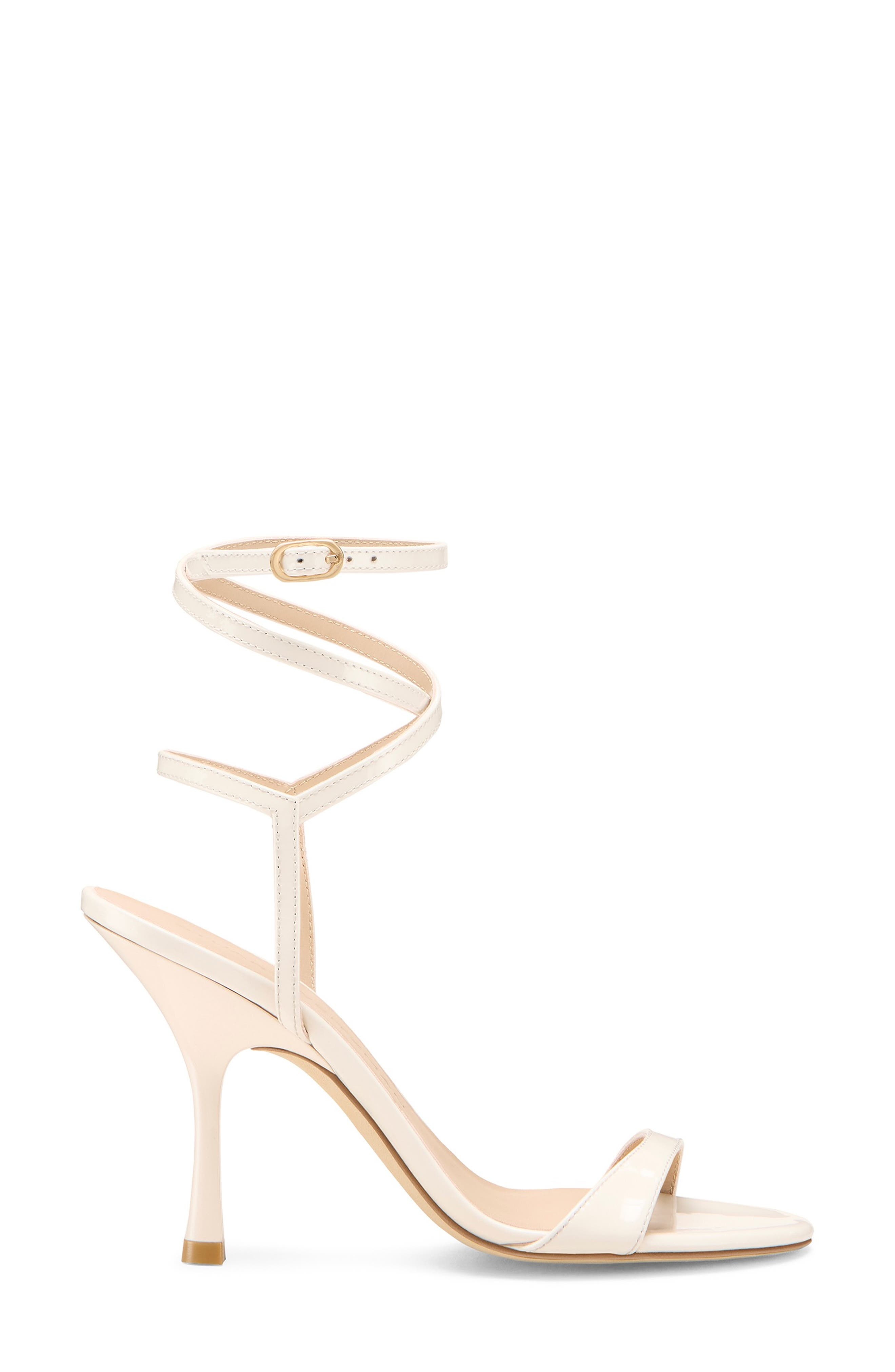 Stuart Weitzman Nudist Wrap Sandal in Cream at Nordstrom - 3