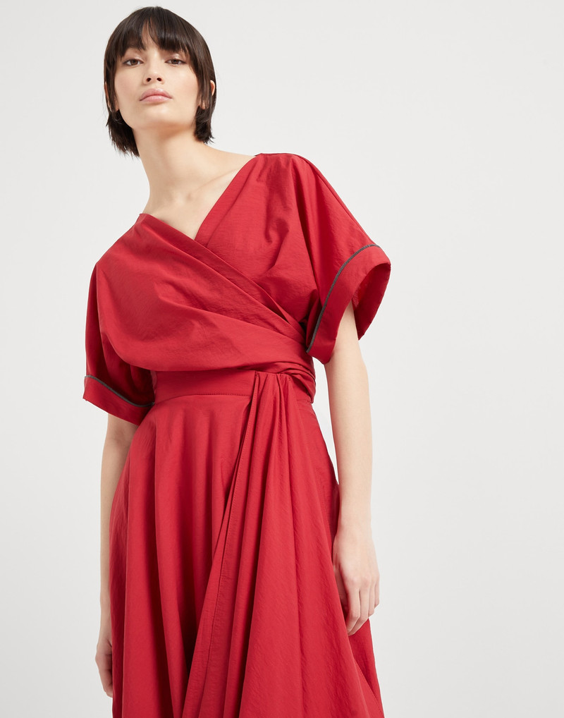 Techno cotton poplin bubble hem skirt 3