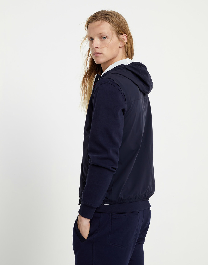 Brunello Cucinelli Bonded nylon hooded outerwear vest outlook
