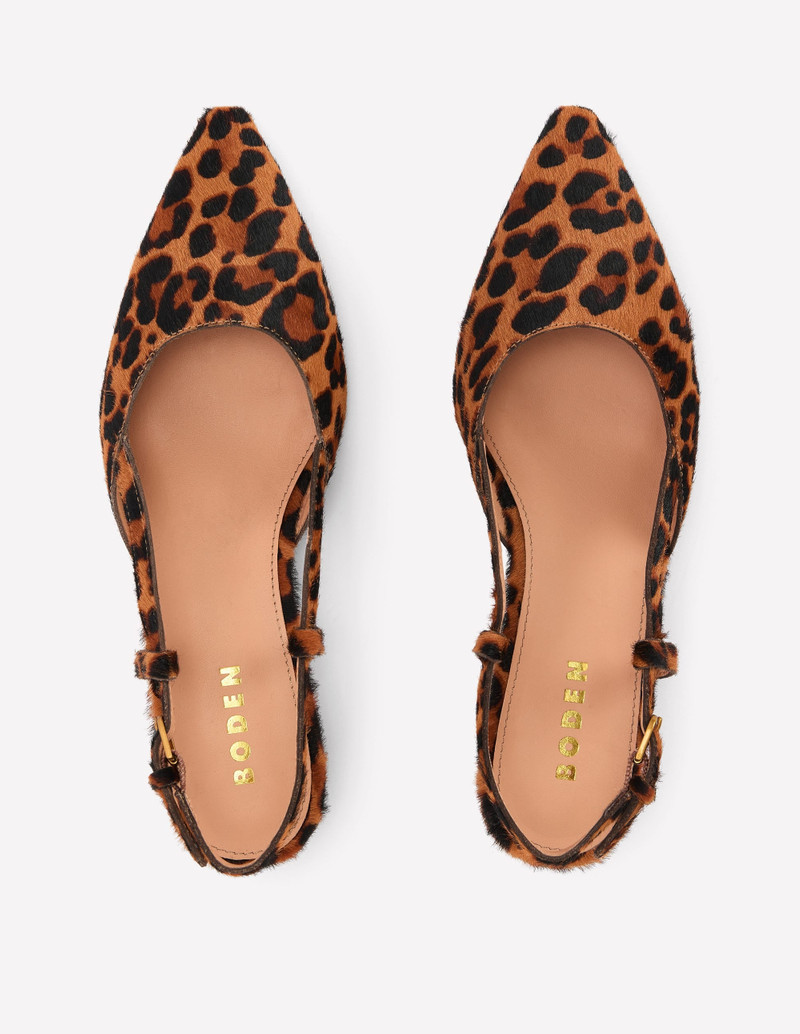 Mini Block Sling Backs-Classic Leopard 6